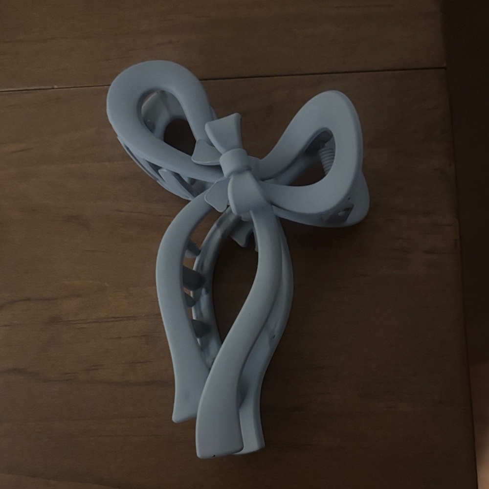 Large Bow Hair Clip in Light Blue